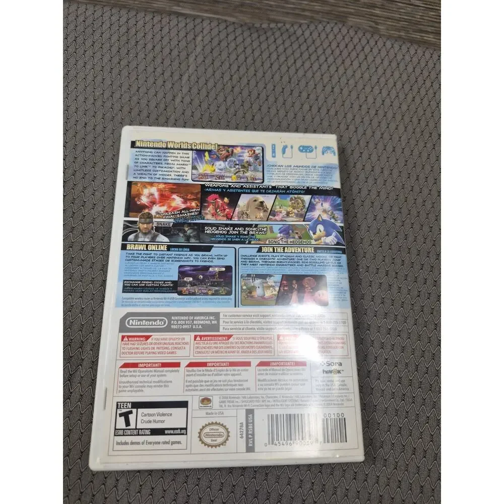 Super Mario Smash Bros Brawl Nintendo Wii CIB Complete In Box